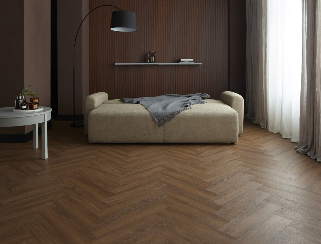 Rega Herringbone Vinyl Flooring Nevada Oak
