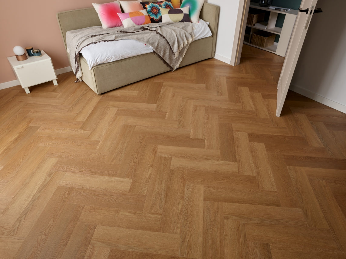 Rega Herringbone Vinyl Flooring Montana Oak