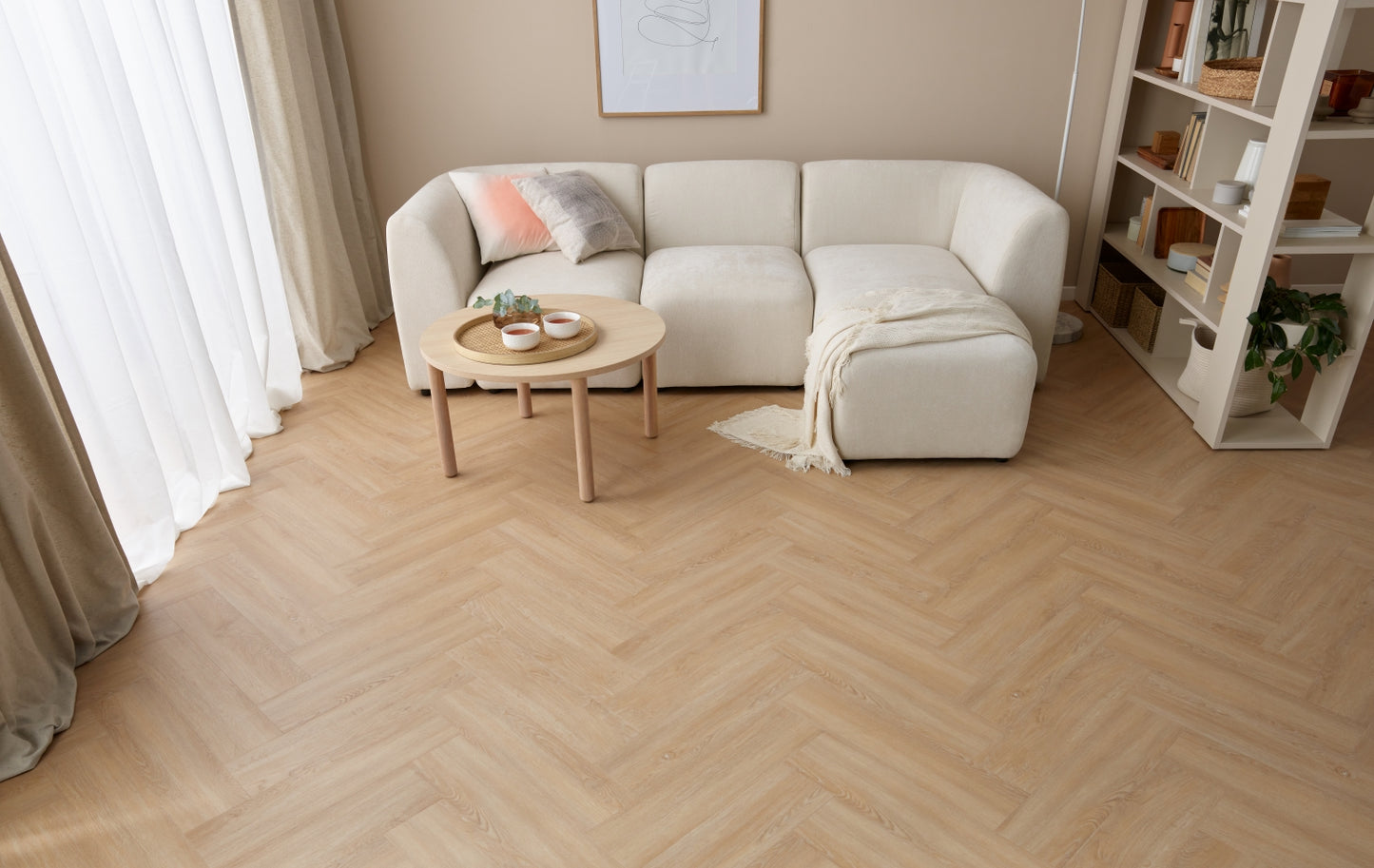 Rega Herringbone Vinyl Flooring Kansas Oak