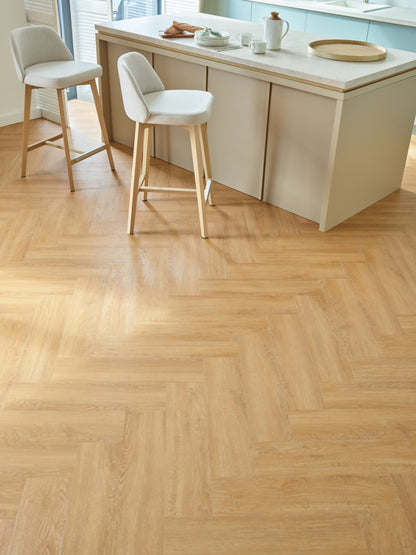 Rega Herringbone Vinyl Flooring Utah Oak