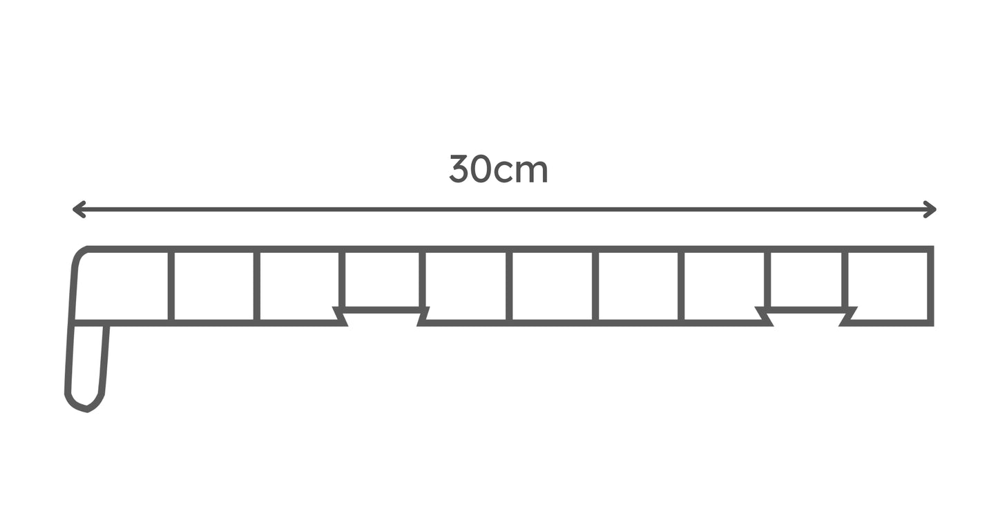 Technical drawing of 30cm vilo chamber windowsill
