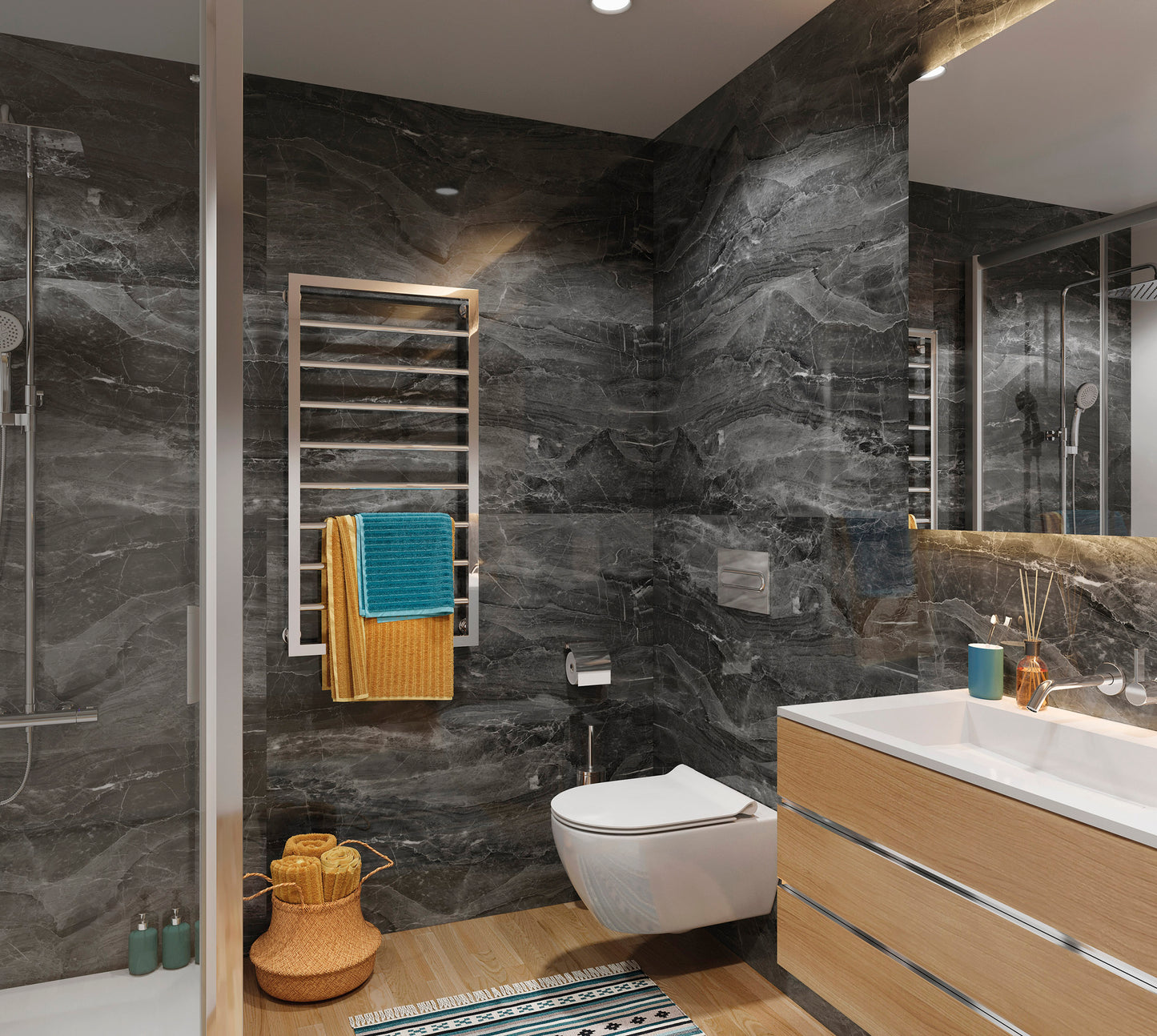Vilo SPC Wall Panel Dark Stone