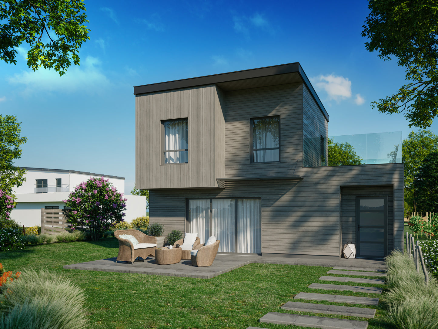 Wood Effect Concrete Oak Fourfold Panel