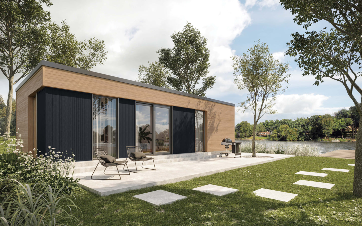 Wood Effect Malt Oak Fourfold Panel