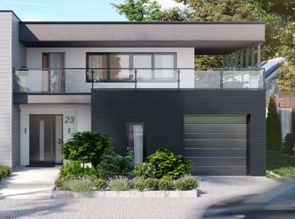 VOX Modern Wood Anthracite Fourfold Panel