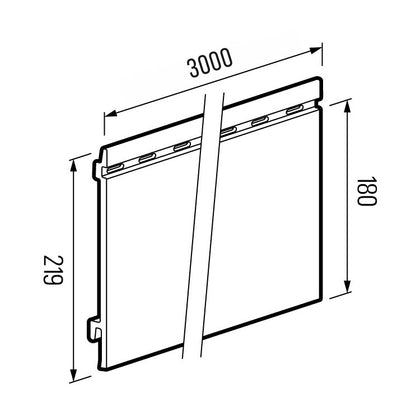 A technical drawing of the Vox Kerrafront single cladding board. Also known as Artefoam single panels.