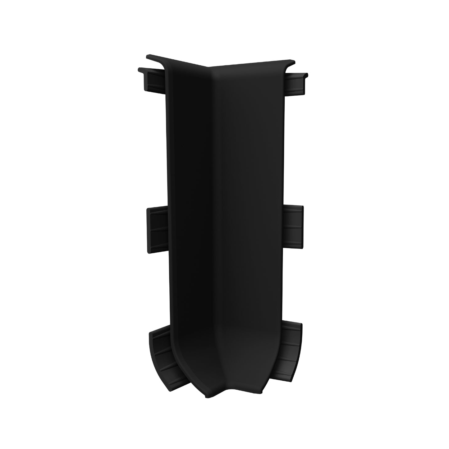 Internal corner for the Linela skirting board in black
