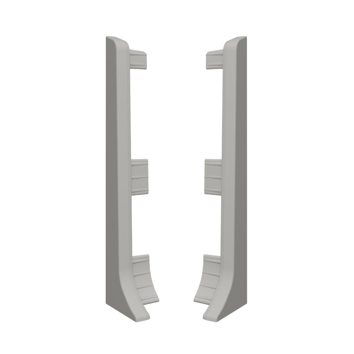 End caps for the Linela skirting board in grey