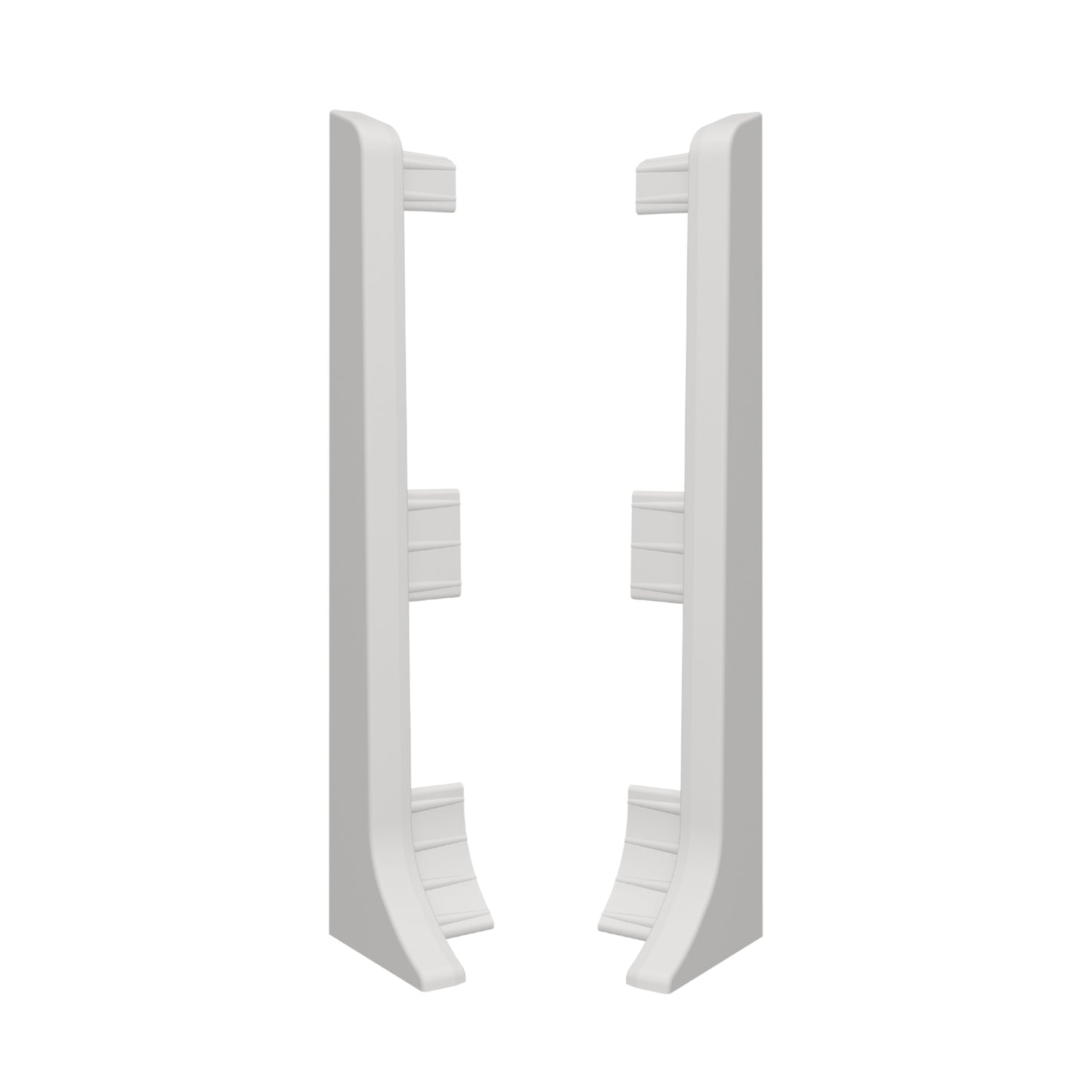 End caps for the Linela skirting board in light grey