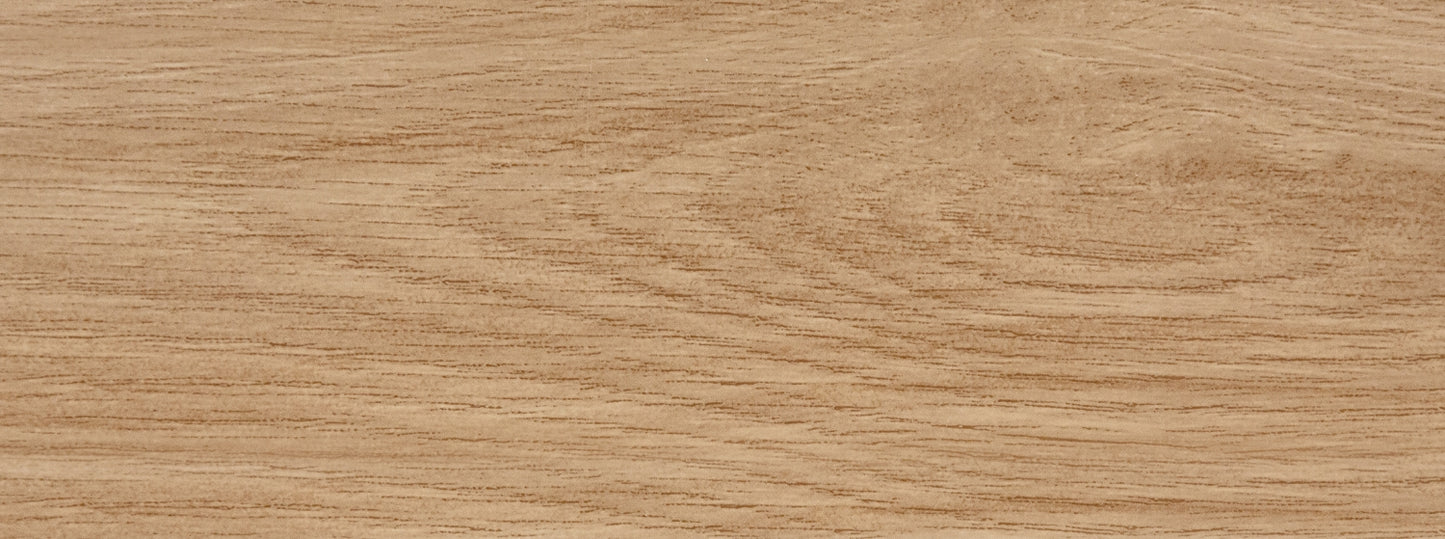 Colour swatch of the Linela skirting board in oak canberra. 