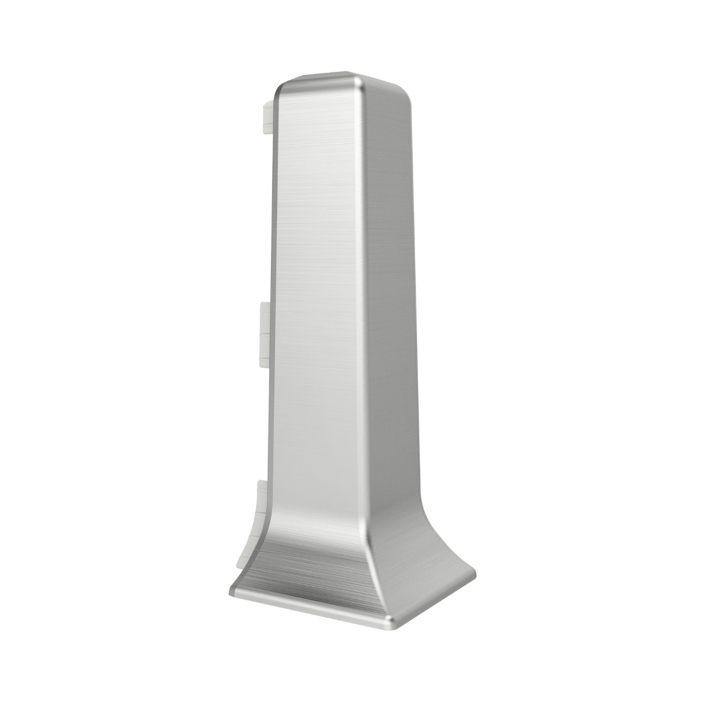 External corner for the Linela skirting board in silver