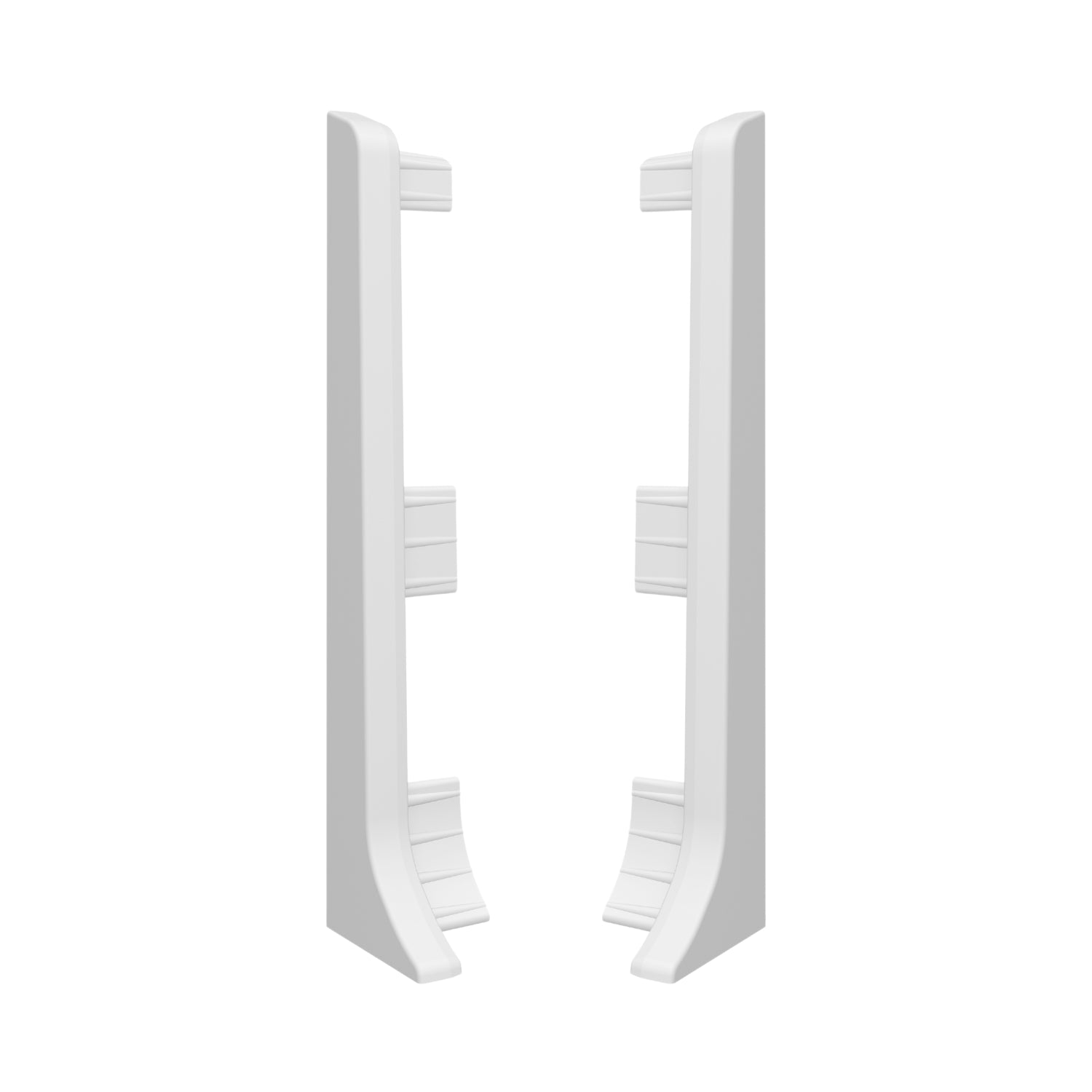 End caps for the Linela skirting board in white