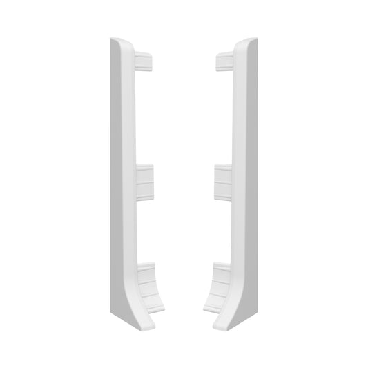 End caps for the Linela skirting board in white