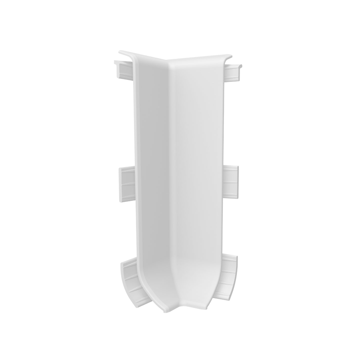 Internal corner for the Linela skirting board in white