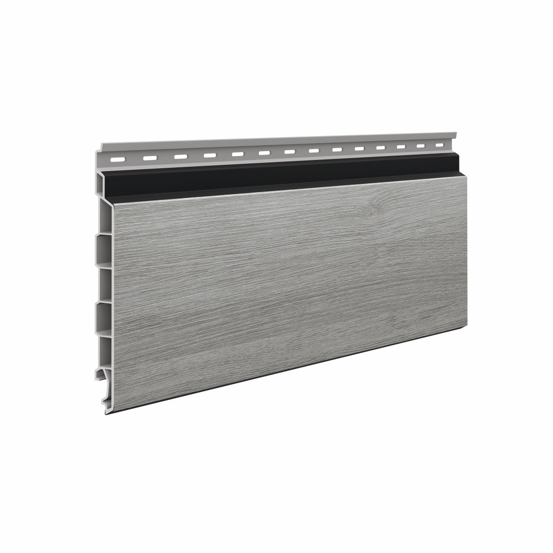 Solvo cladding board in colour Grey Oak.