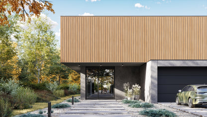 Lifestyle image of solvo cladding cedar on the exterior of a building.