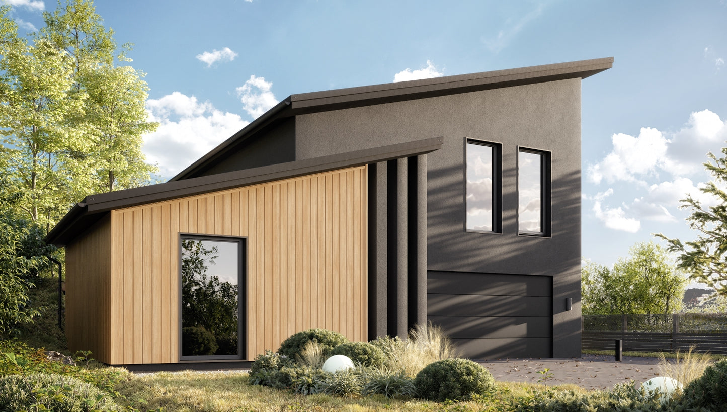 Lifestyle image of solvo cladding cedar on the exterior of a building.