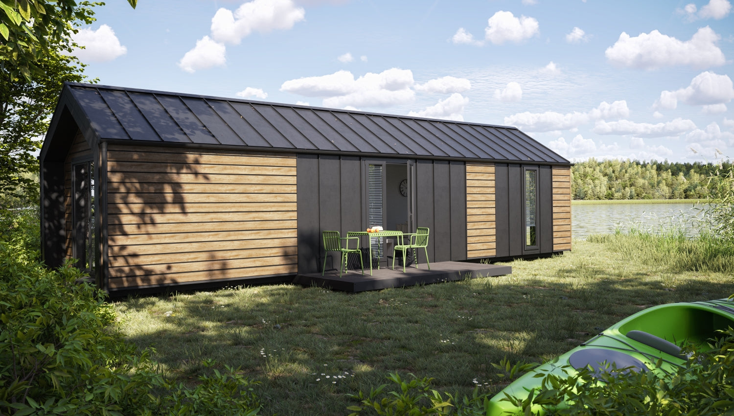 Lifestyle image of solvo cladding natural oak cladding on the exterior of a building.