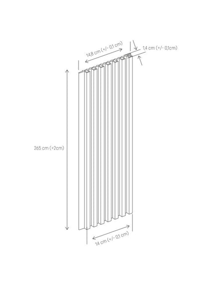 Vilo MPC Slat Panel Dimensions