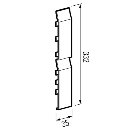 Cladding Standard Double Board Jointing Piece